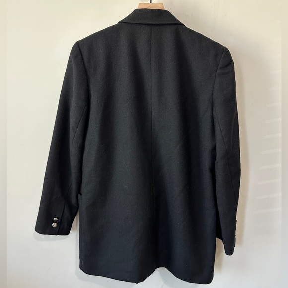 Reworked Vintage Oversized Black Blazer With Red Vintage Crest Patch Size 4 - Picture 6 of 10
